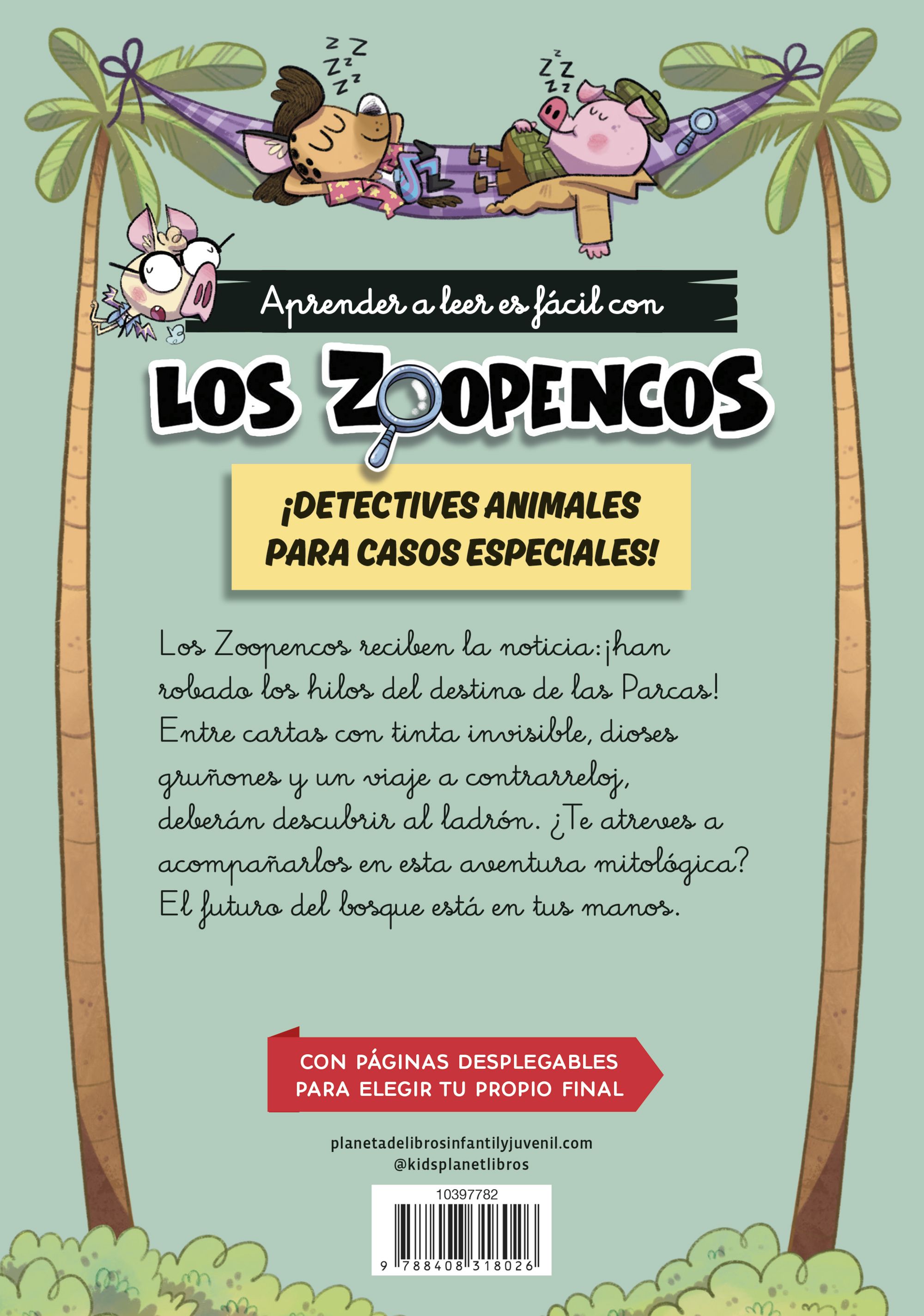 Miniatura contraportada Aprender a leer con... Los Detectives Zoopencos Letra ligada 2. Los dioses del Z
