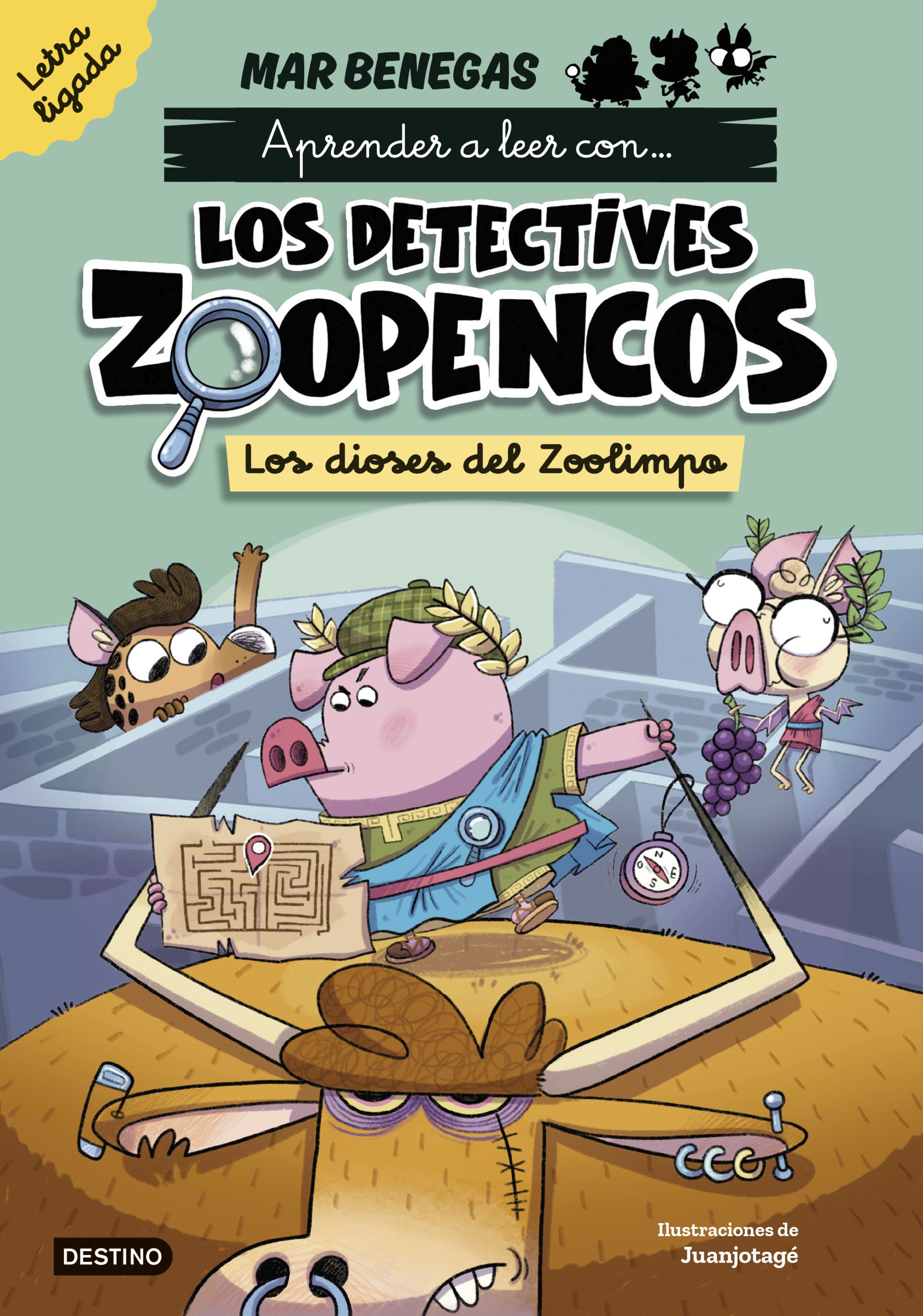 Portada Aprender a leer con... Los Detectives Zoopencos Letra ligada 2. Los dioses del Z