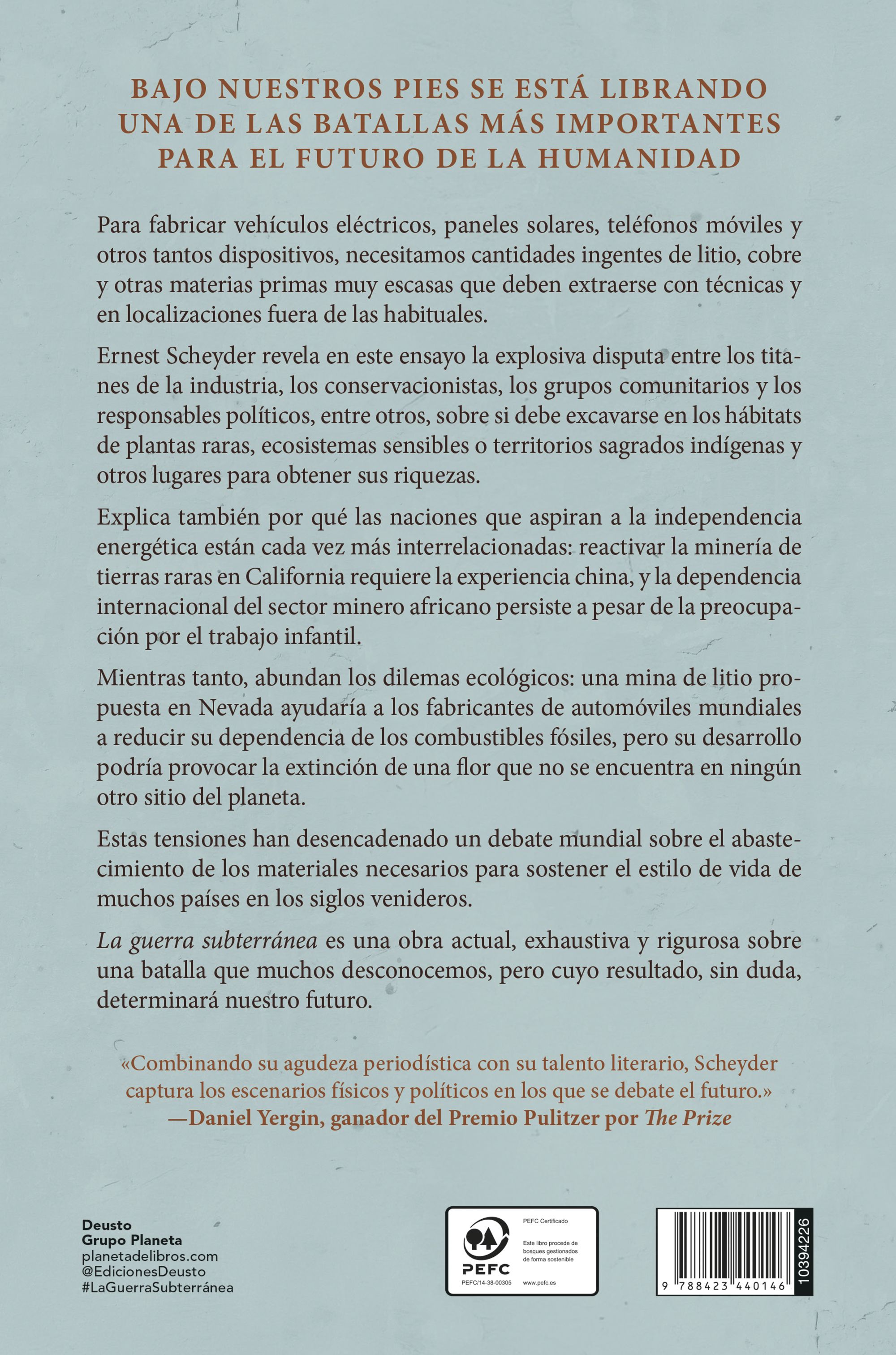 Miniatura contraportada La guerra subterránea