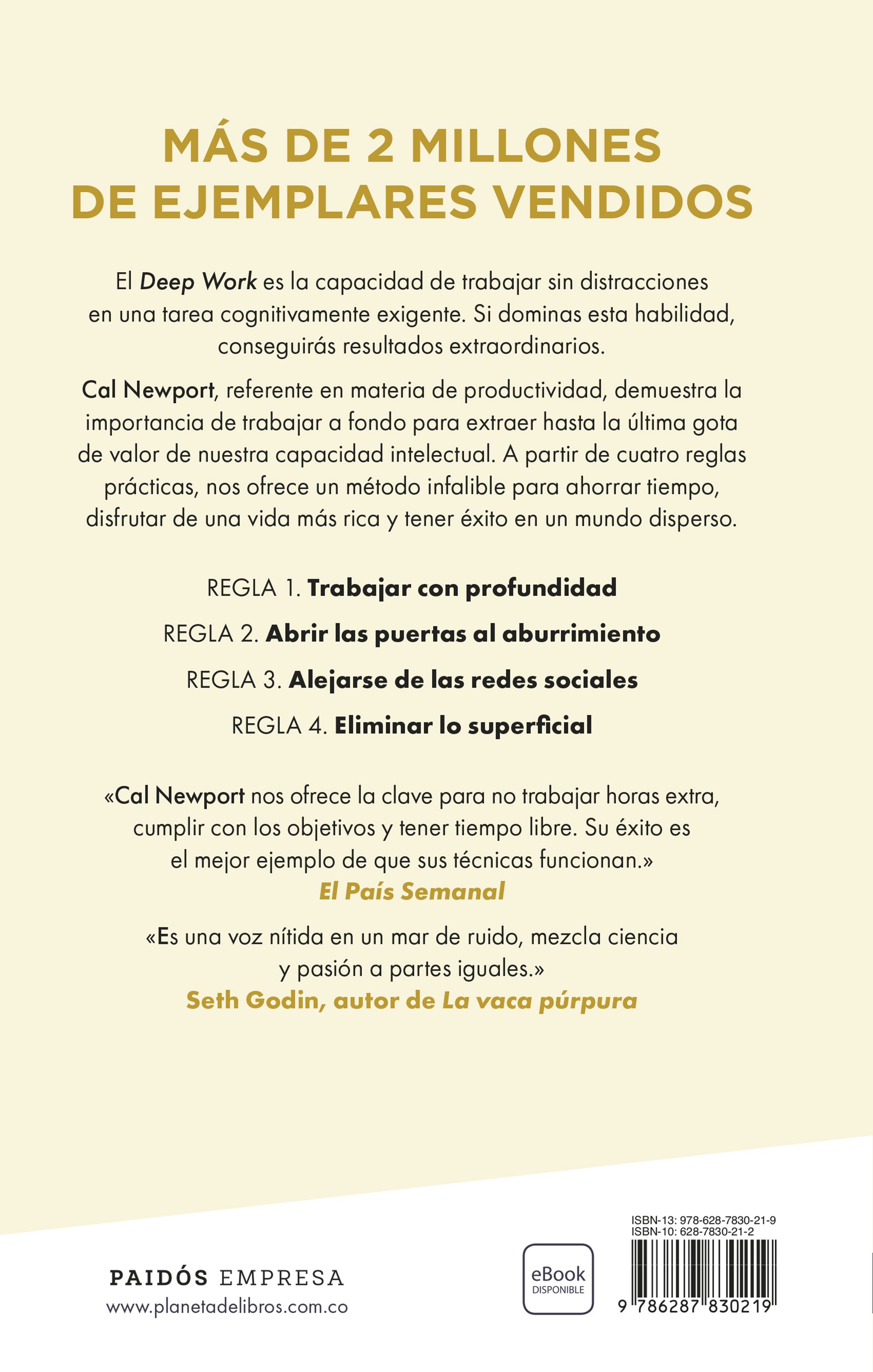 Miniatura contraportada Enfócate (Deep Work)