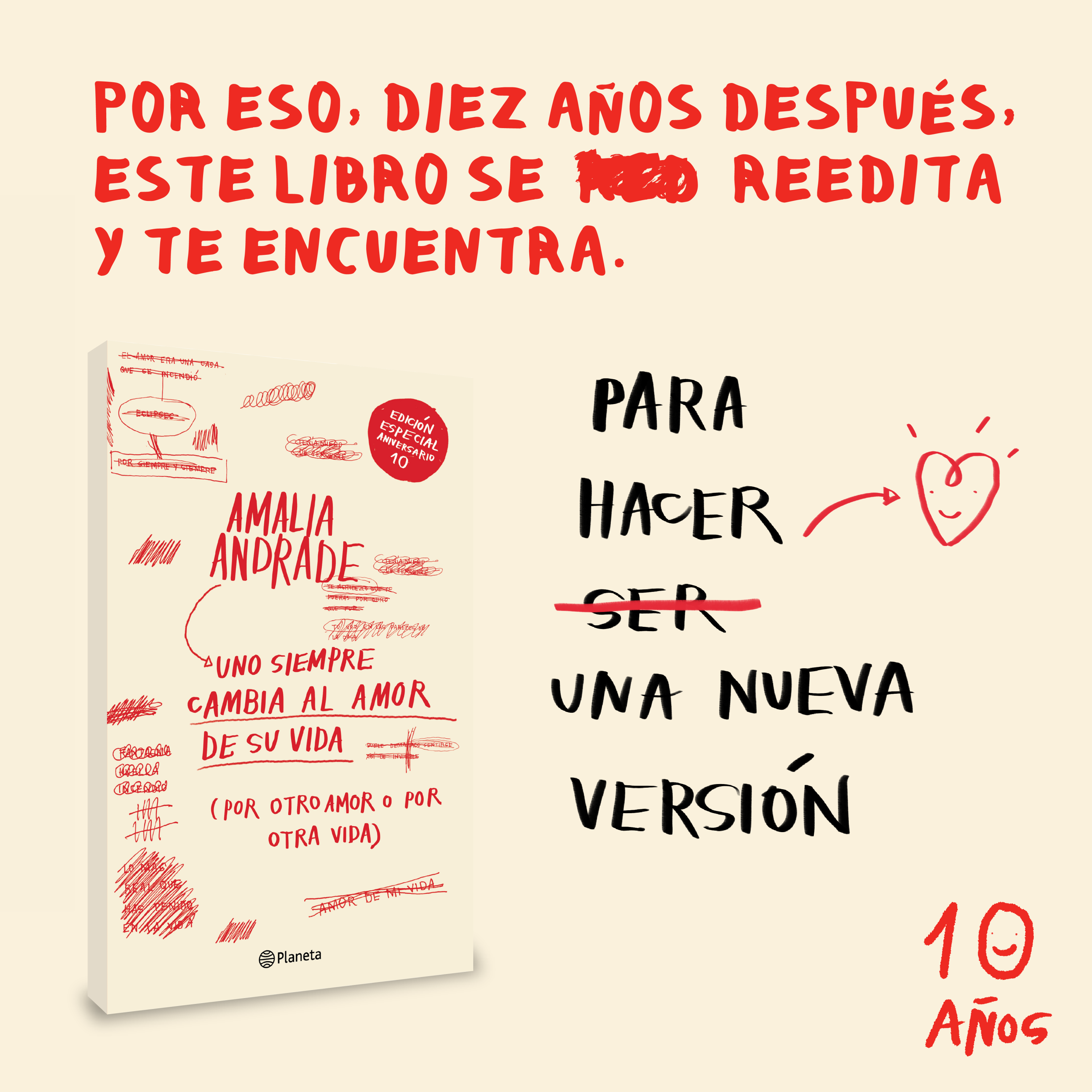 Portada Uno siempre cambia al amor de su vida. Edición décimo aniversario 5