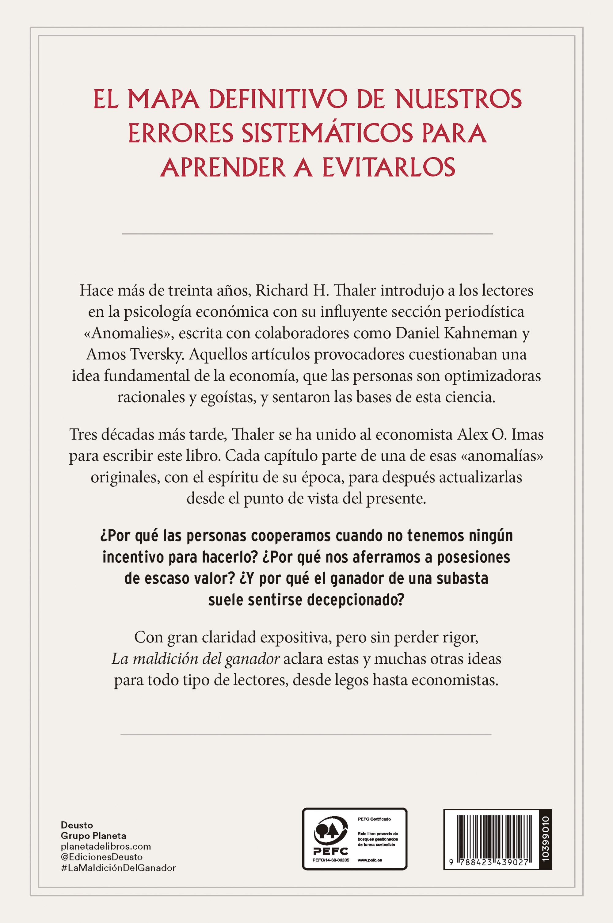 Miniatura contraportada La maldición del ganador