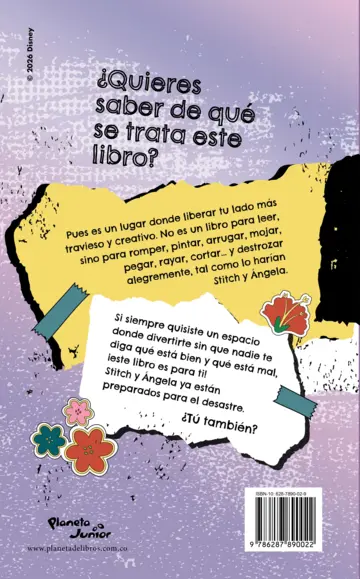 Contraportada Stitch & Angela destrozan este libro