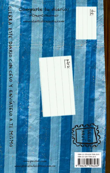 Contraportada Destroza este diario. Azul