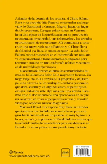 Contraportada El asesino del tronco