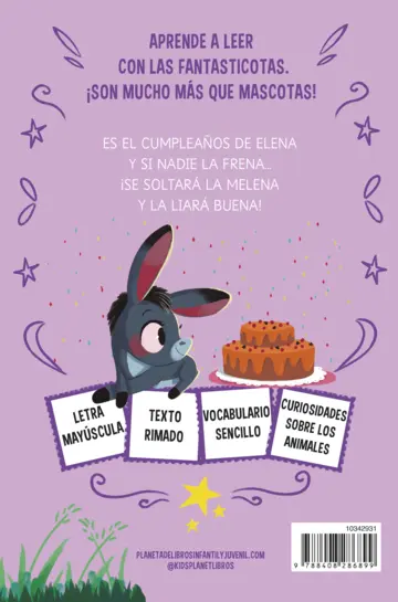 Contraportada Aprender a leer con Las Fantasticotas 9. Elena monta una verbena