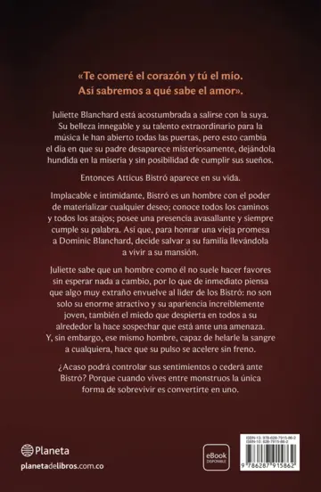 Contraportada El corazón del monstruo