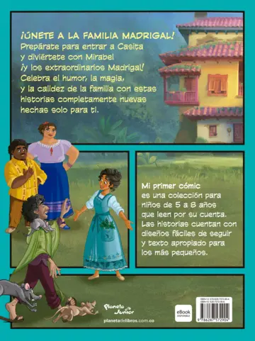 Contraportada Encanto. Historias en Casita. Mi primer cómic