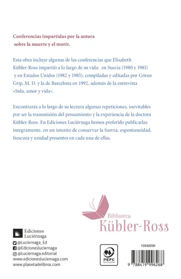 Contraportada Conferencias. Morir es de vital importancia