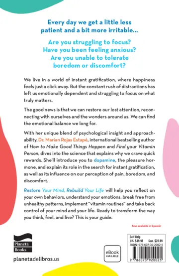 Contraportada Restore Your Mind, Rebuild Your Life