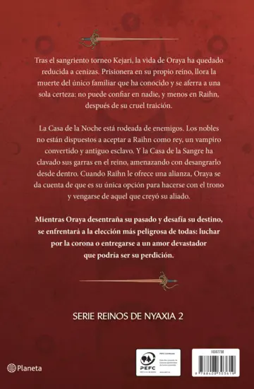 Contraportada Las cenizas y el rey maldito