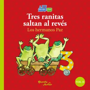 Portada Tres ranitas que saltan al revés/Cuatro monos van al teatro