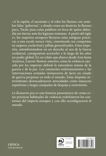 Contraportada Lo llamaron paz