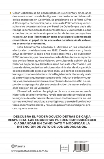 Contraportada El poder de las encuestas y su incidencia en el proceso electoral colombiano