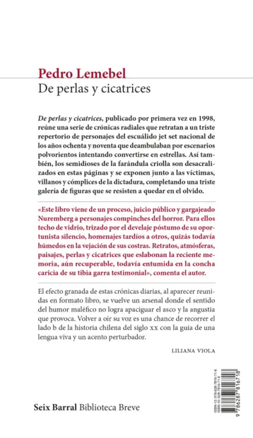 Contraportada De perlas y cicatrices