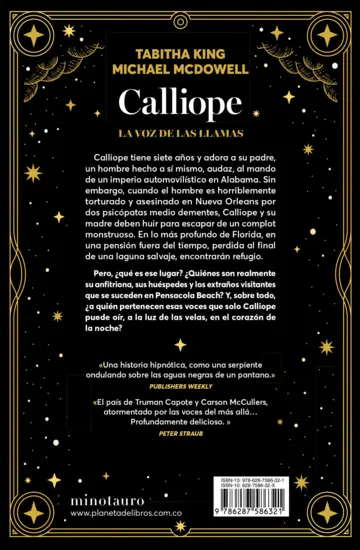 Contraportada Calliope. La voz de las llamas