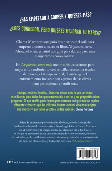 Contraportada No pienses, corre más