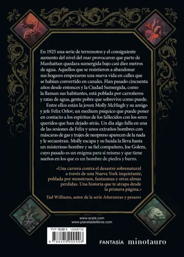 Contraportada Joe Golem y la ciudad sumergida