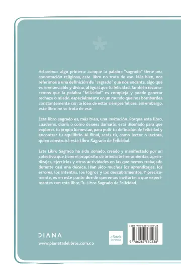 Contraportada Mi libro sagrado de felicidad
