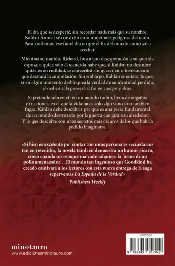 Contraportada La Espada de la Verdad nº 10/17 La bruja del viejo mundo