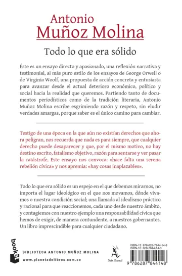 Contraportada Todo lo que era sólido