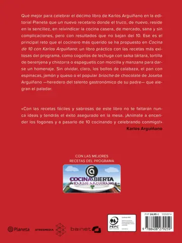 Contraportada Cocina de 10 con Karlos Arguiñano