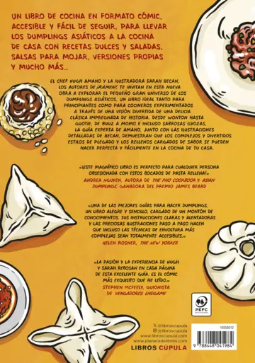 Contraportada ¡Dumplings! Edición tapa blanda