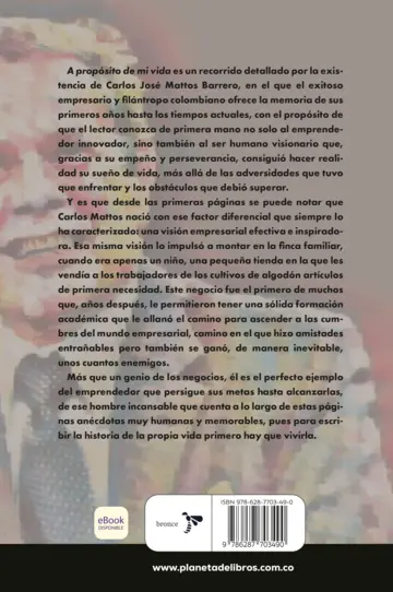 Contraportada A propósito de mi vida