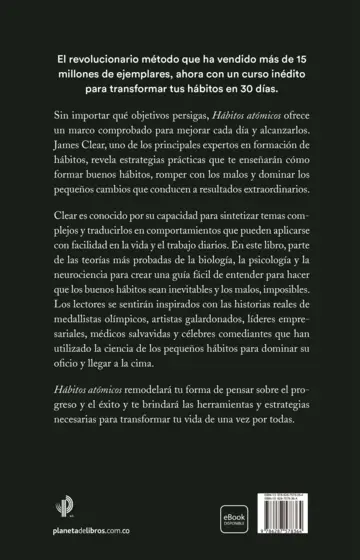 Contraportada Hábitos atómicos. Edición especial tapa dura