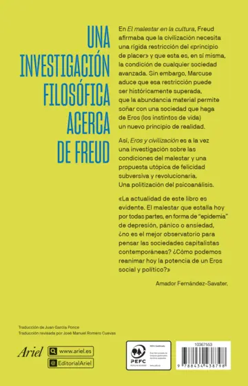 Contraportada Eros y civilización