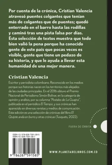 Contraportada El Quijote anda en burro y otras crónicas seleccionadas