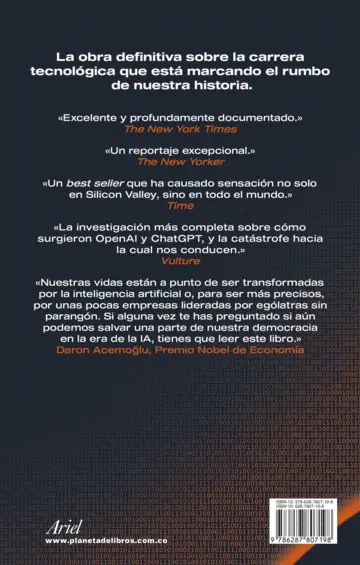 Contraportada El imperio de la IA