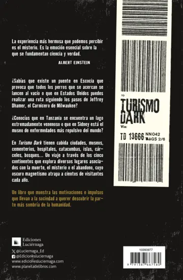 Contraportada Turismo Dark. Edición actualizada