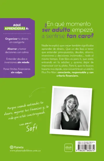 Contraportada Enamórate de tus finanzas