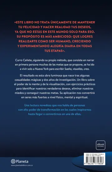 Contraportada Sueña, visualiza, crea