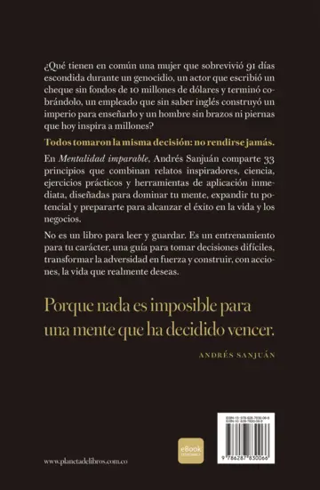 Contraportada Mentalidad Imparable