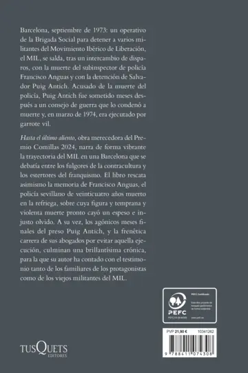 Contraportada Hasta el último aliento