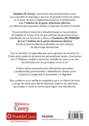 Miniatura contraportada Cuaderno de trabajo. Los 7 hábitos de la gente altamente efectiva.
