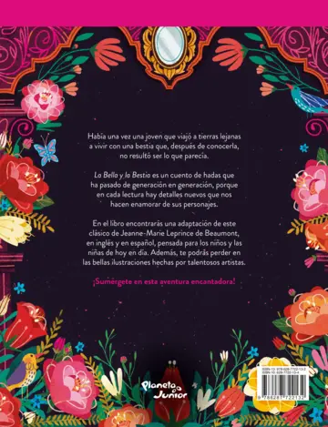 Contraportada La Bella y la Bestia. Bilingüe