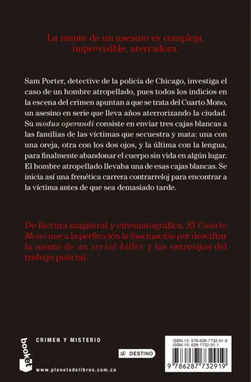 Contraportada El Cuarto Mono