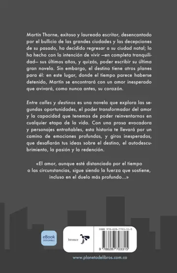 Contraportada Entre calles y destinos