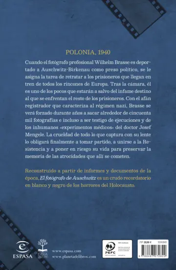 Contraportada El fotógrafo de Auschwitz