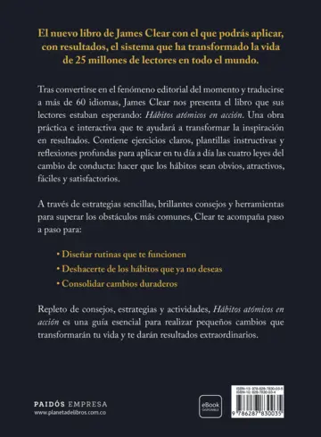 Contraportada Hábitos atómicos en acción
