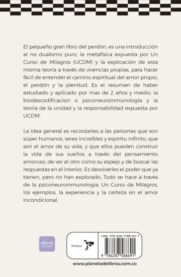 Contraportada El pequeño gran libro del perdón