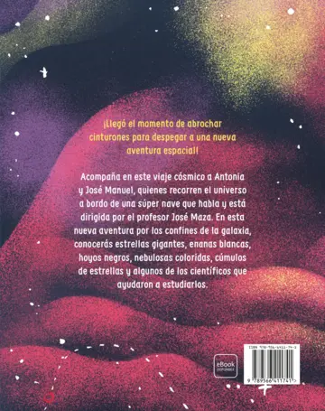 Contraportada Viajando por el cosmos para niños y niñas