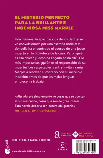 Contraportada Un cadáver en la biblioteca