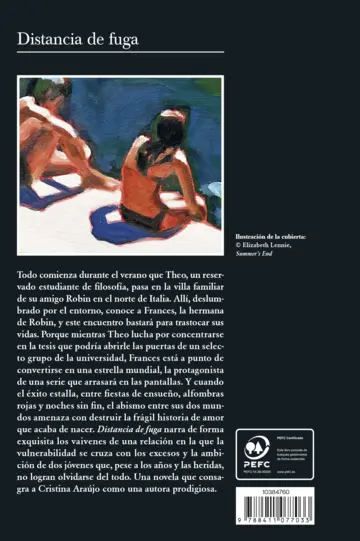 Contraportada Distancia de fuga