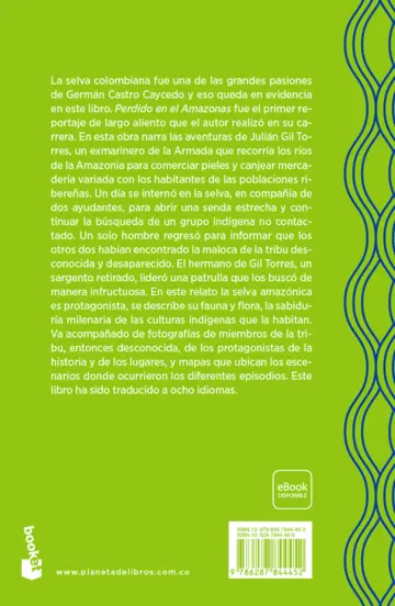 Contraportada Perdido en el Amazonas