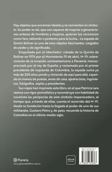 Contraportada La espada de Bolívar
