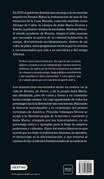 Contraportada Entre los muros blancos